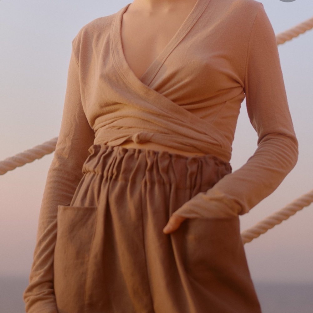Ozma dance wrap top size M